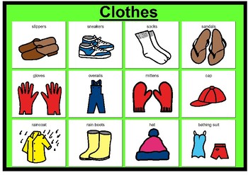 Clothes matching boards by Hands on Interactive AAC activities