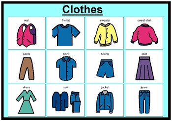 Clothes matching boards by Hands on speech therapy and AAC activities