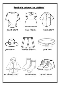 Clothes worksheet by Learning with Dinushi Teachers Pay Teachers