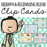 Digraphs & Beginning Blends Clip Cards