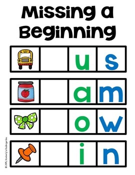 Picture of manipulatives for phonics instruction