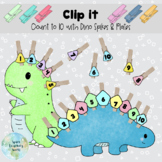 Clothespin Clip It! Count to 10 with Dinosaur Spikes & Plates