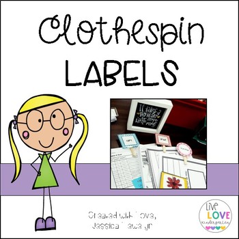 Clothespin Labels by Live Love Kindergarten | Teachers Pay Teachers