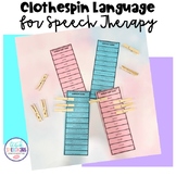 Clothespin Language for Speech Therapy