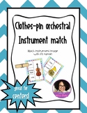 Clothespin Match Cards: Instrument with Inst. Name | Great