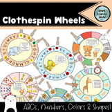 Clothespin Wheel Matching - Letters, Numbers, Colors, & Shapes