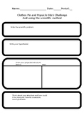 Clothespin and Popsicle Stick Challenge Worksheet