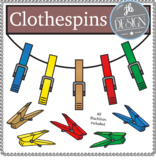 Clothespins (JB Design Clip Art for Personal or Commercial Use)