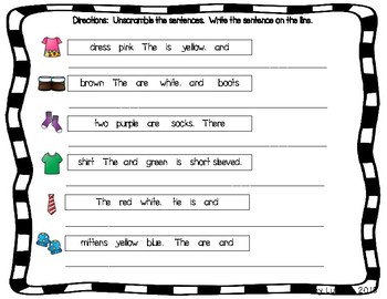 ESL Newcomer Clothing Vocabulary Activities by Made for ESL