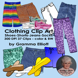 Clothing, Pants, Shorts, Jeans, Shoes, Socks - Realistic C