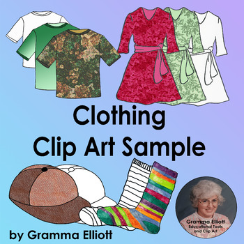 Preview of Clothing Clip Art Realistic FREE Sampler