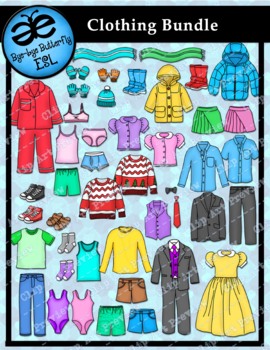 Preview of Clothes Clip Art, Clothing Set For Every Season, Spring, Summer, Fall, Winter
