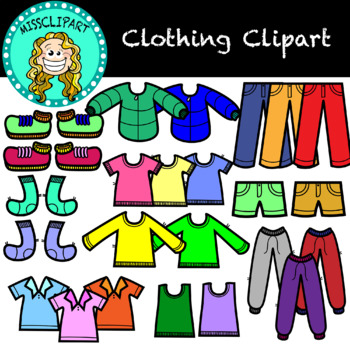 Clothing Clipart (B&W){MissClipArt} by MissClipArt | TPT