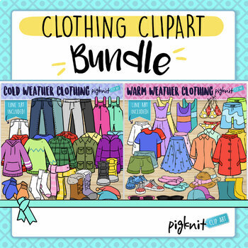 Preview of Clothing Clipart Bundle for Personal and Commercial Use