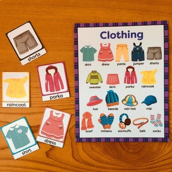 Clothing ESL Newcomer Activities by Spatial Learners | TPT