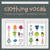 Clothing ESL Vocabulary with Haitian Creole and English Tr