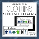 Clothing Errorless Sentence Helpers - Printable and Digital