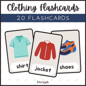 Clothing Flashcards by Five Apple Education | Teachers Pay Teachers