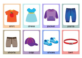 Clothing Identification Cards by Educationgirl19 | TPT