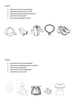 Clothing and Accessories Vocabulary worksheet