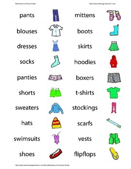 Clothing Labels by Montessori at Home Guide