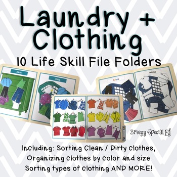 Preview of Life Skill File Folders - Laundry and Clothes Skills for Special Education