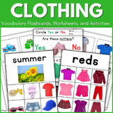 Dress the Weather and Season Life Skills Special Ed Spring Summer Clothes  Sort