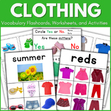 Clothing Life Skills Special Ed Activity Worksheets Autism