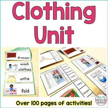 Preview of Clothing Life Skills Unit (Special Education & Autism Resource)