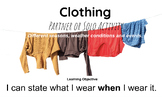 Clothing Sentences Activity