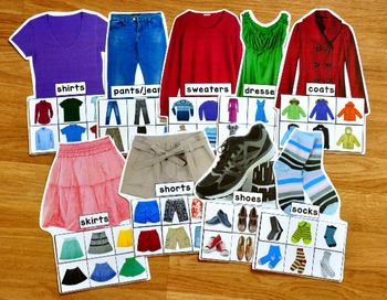 WINTER Clothes Sort - Categorizing Centers and Printables