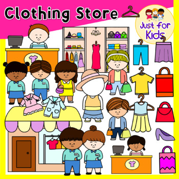 Clothing Store Clipart by Just For Kids．42pcs by Just For Kids | TPT