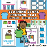 Clothing Store Pretend Play Printables