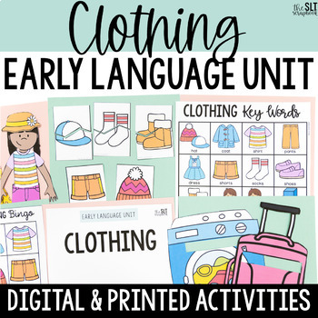 Preview of Clothing Themed Early Language Activities- Early Intervention Speech Therapy