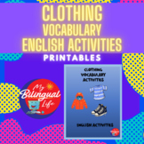 Clothing Themed - English Vocabulary Activity Printables