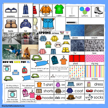 Clothing Unit Activities and Vocabulary for 3K, Pre-K, Preschool ...