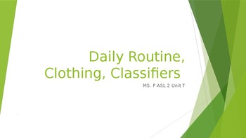 Preview of Clothing Unit and Classifiers