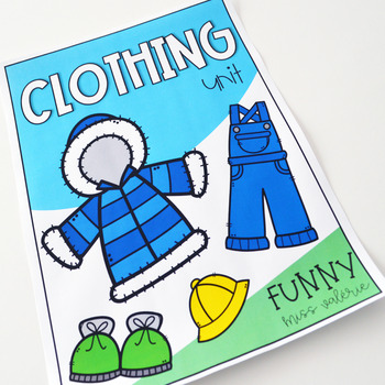 Preview of Clothing Unit - (flaschards + learning stations)