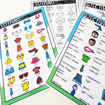 Clothing Unit - (flaschards + learning stations) by Funny Miss Valerie