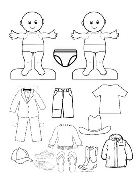 Clothing Unit/Paper Dolls by Sally's Spanish Class | TPT