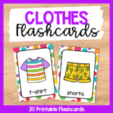 Clothing Vocabulary Flashcards for ESL Vocabulary Practice