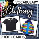 Clothing Vocabulary Flashcards (Speech Therapy, Special Education, ESL, etc.)