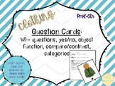 Clothing Vocabulary: Question cards