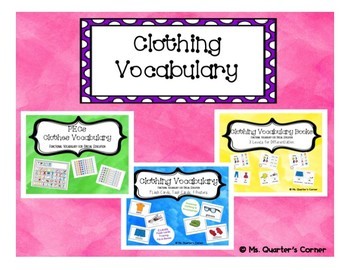 Preview of Clothing Vocabulary Resource Bundle