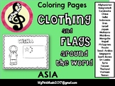 Clothing and Flags Around the World Coloring Pages for ASI