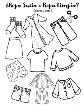spanish worksheets clothing la ropa by mi camino spanish tpt