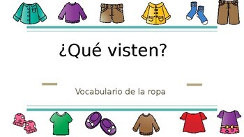 Preview of Clothing in Spanish- La Vestimenta (¿Qué visten?)