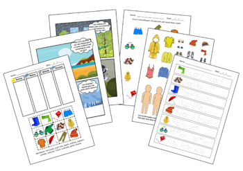 Weather Clothing Cut And Paste Teaching Resources Tpt