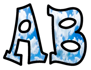 Cloud Alphabet Letters by Carol Young Podmore | Teachers Pay Teachers