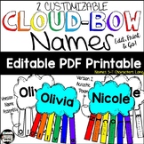 Cloud-Bow Rainbow Name-Building Practice Literacy Center; 
